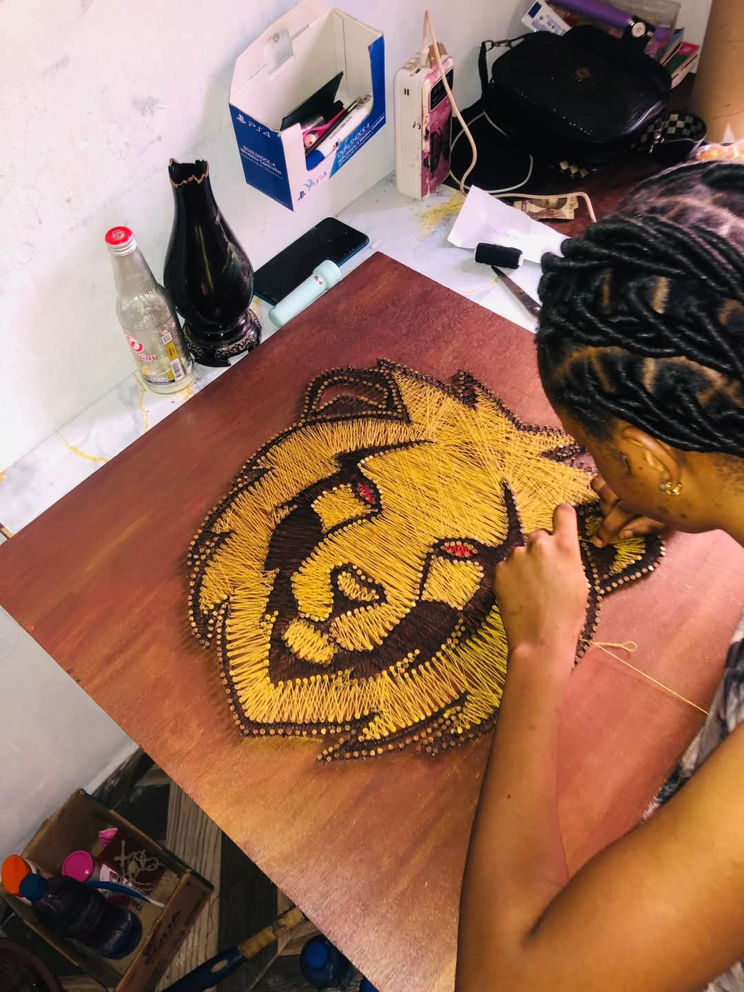 lion head art